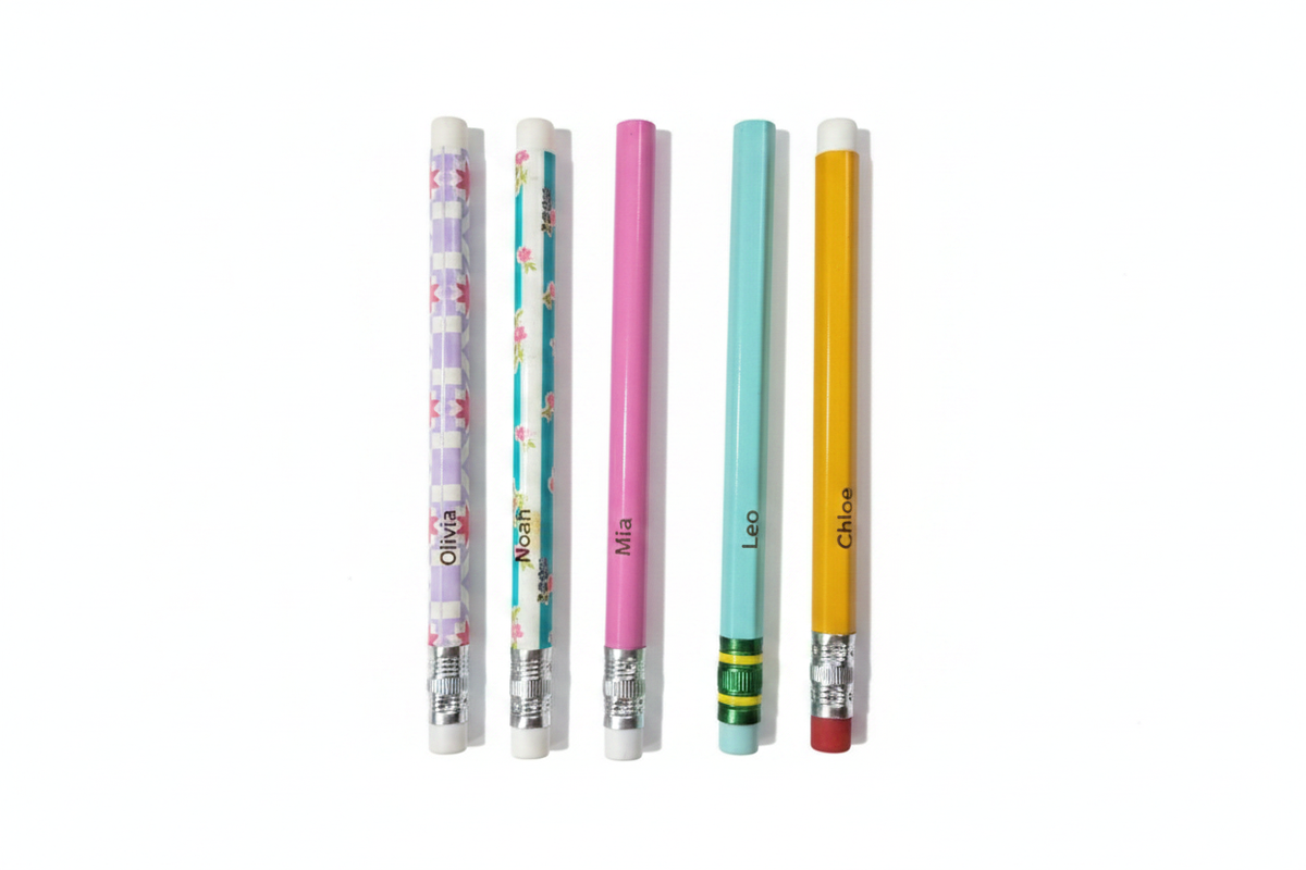 Personalized laser engraved pencils 12 pack